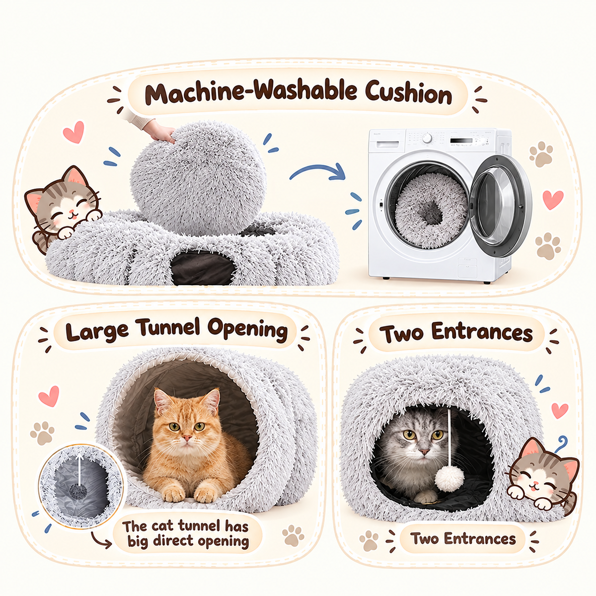 Cozy Cat Tunnel & Bed