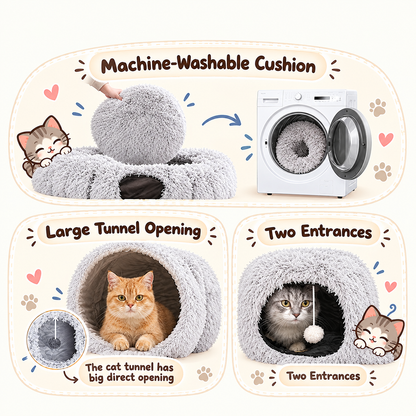 Cozy Cat Tunnel & Bed